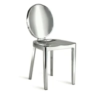 Dot dining chair in shiny chrome finish