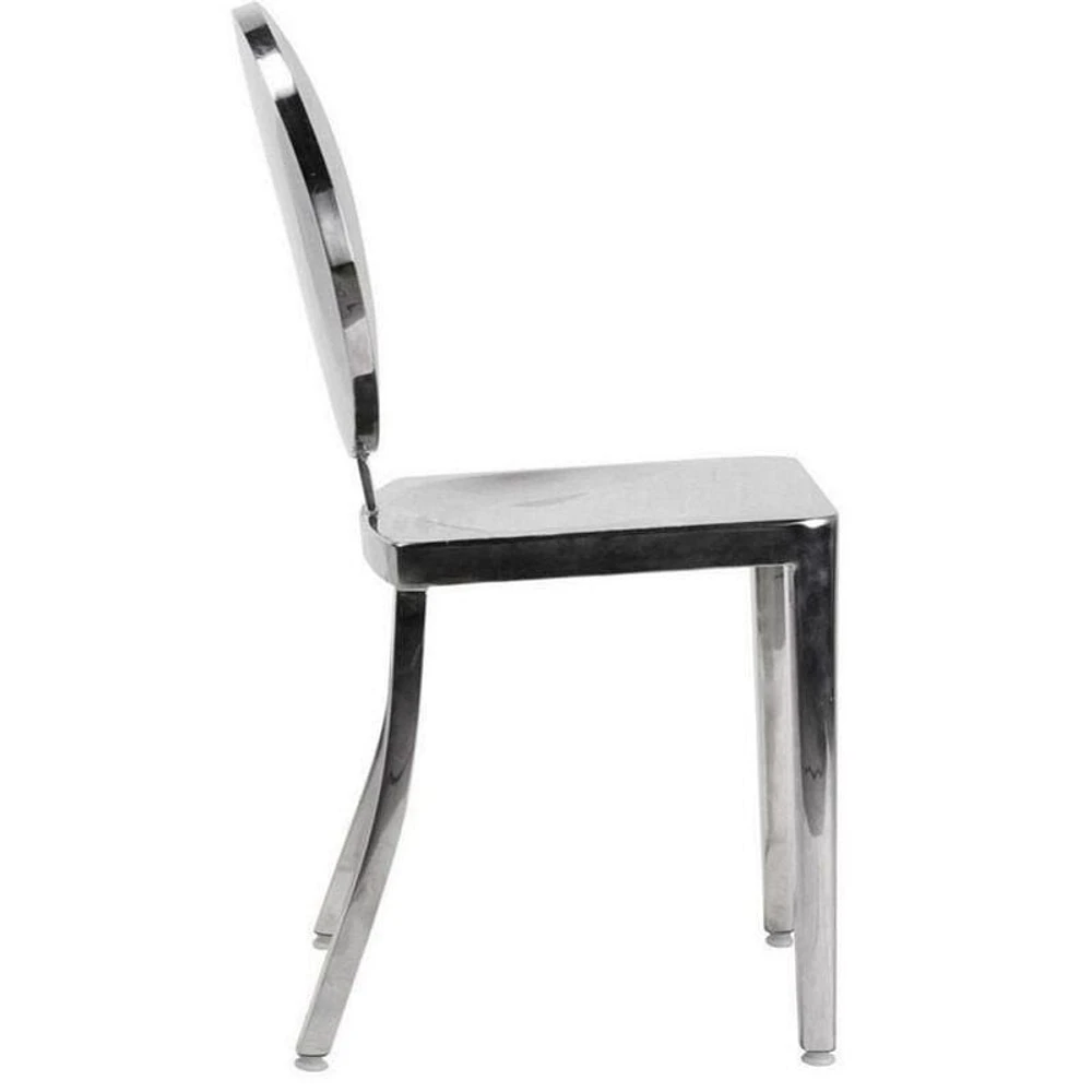 Dot dining chair in shiny chrome finish