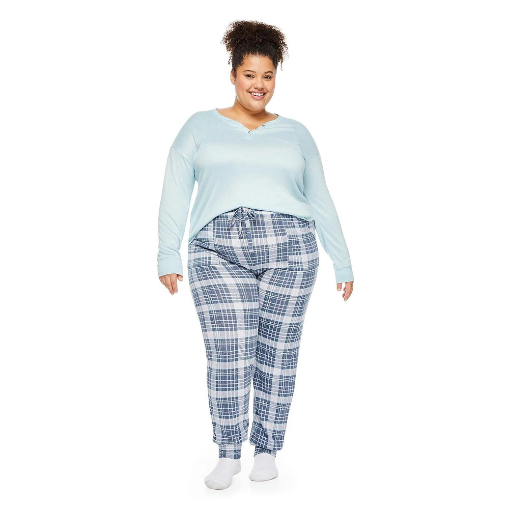 George Plus Women's Pajama 2-Piece Set, Sizes 1X-4X