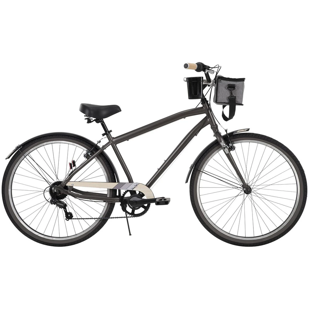 Huffy Men’s Panama Jack Parkside 7-Speed Cruiser, Charcoal Grey