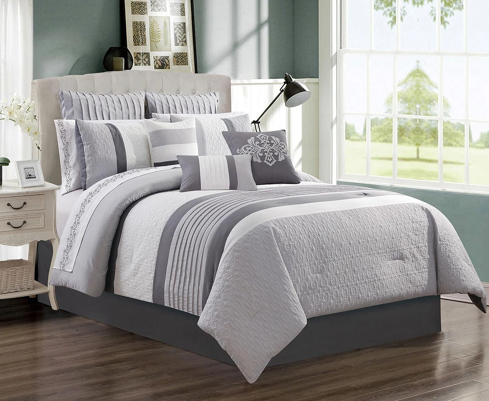 Safdie & Co. Wov Kane 7PC King Comforter Set