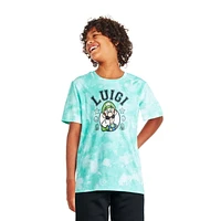 T-shirt délavé Luigi Super Mario pour garçons