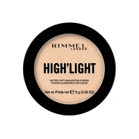 Rimmel High'Light, poudre lumineuse douce, contient des pigments hautement réfléchissants, vous donne un éclat lumineux, 100% Sans Cruauté Un éclat vraiment lumineux