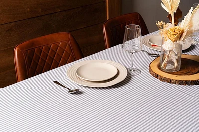 Fabstyles 100% Cotton Bistro Stripe Table Cloth