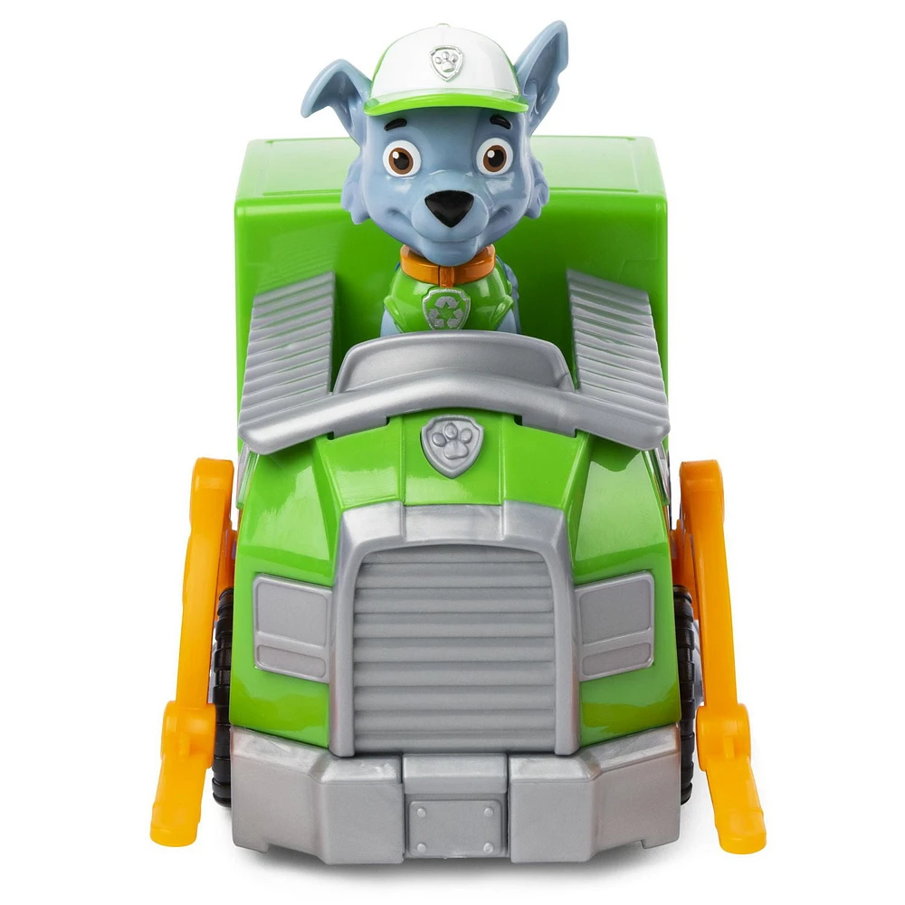 PAW Patrol, Rocky’s Recycle Truck Vehicle with Collectible Figure, for Kids Aged 3 and Up