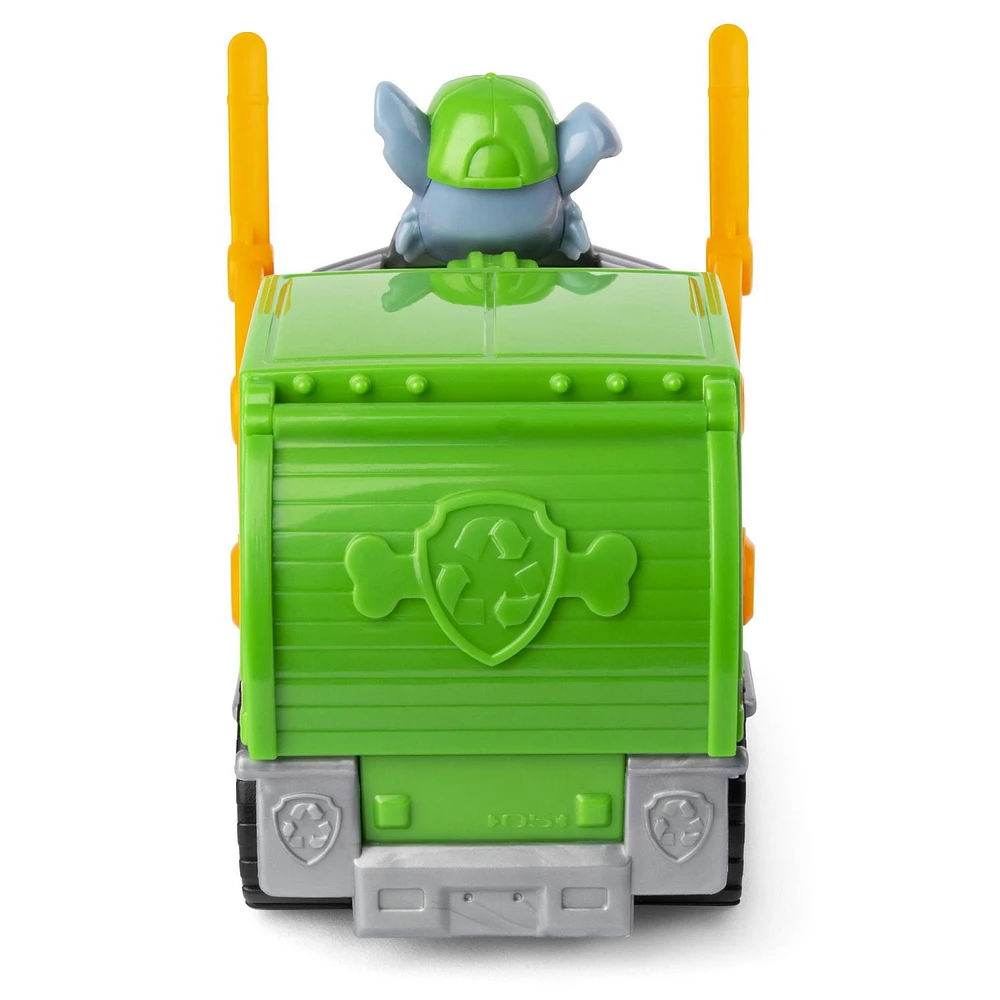 PAW Patrol, Rocky’s Recycle Truck Vehicle with Collectible Figure, for Kids Aged 3 and Up