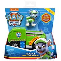 PAW Patrol, Rocky’s Recycle Truck Vehicle with Collectible Figure, for Kids Aged 3 and Up