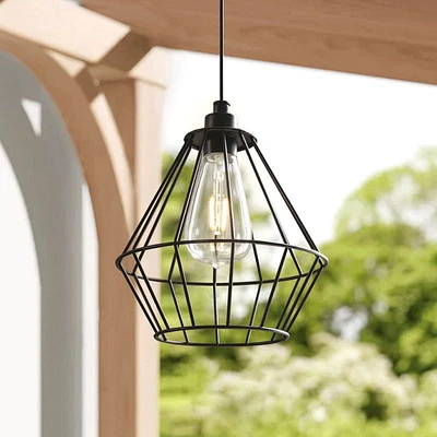 Outdoor Battery Operated  Warm White LED Ceiling Pendent Light, Warm White