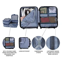 JetStream® Carry-On Hardside Luggage with 3 pieces packing cubes, Carry-On with 3 pck cubes