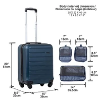 JetStream® Carry-On Hardside Luggage with 3 pieces packing cubes, Carry-On with 3 pck cubes