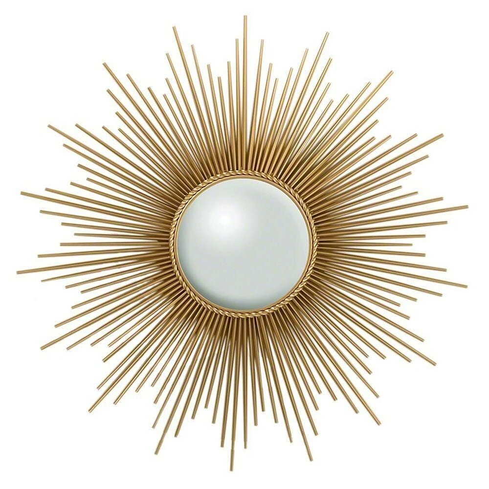 Sun Mirror in Gold – Radiant Wall Accent Mirror with Intricate Metal Frame in a Gleaming Gold Finish, Perfect for Adding a Luxurious and Eye-Catching Statement to Any Room