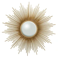 Sun Mirror in Gold – Radiant Wall Accent Mirror with Intricate Metal Frame in a Gleaming Gold Finish, Perfect for Adding a Luxurious and Eye-Catching Statement to Any Room