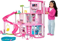 Barbie Dreamhouse, 75+ Pieces, Pool Party Doll House with 3 Story Slide