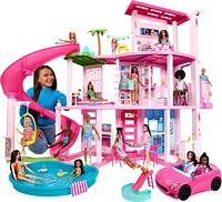 Barbie Dreamhouse, 75+ Pieces, Pool Party Doll House with 3 Story Slide