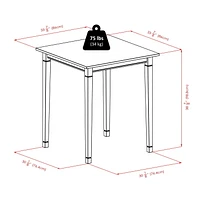 Winsome Kingsgate 3-Piece Dining Table with 2 Bar V-Back Chairs - 94378