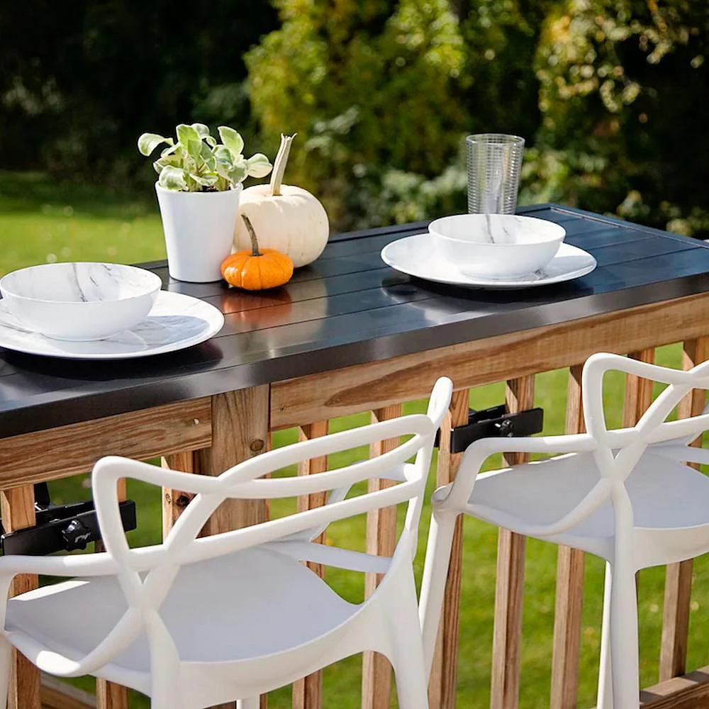 Heavenly Collection White Plastic Bar Stool - SET OF 3