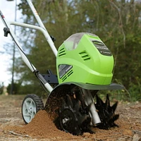 Greenworks 40V 10-Inch Cordless Cultivator, Battery and Charger Not Included - Tool Only