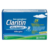 Claritin Rapid Dissolve Allergy Medicine - 24 Hour Non-Drowsy Allergy Medication, Loratadine Antihistamine Pills For Allergy Relief, 30 Tablets