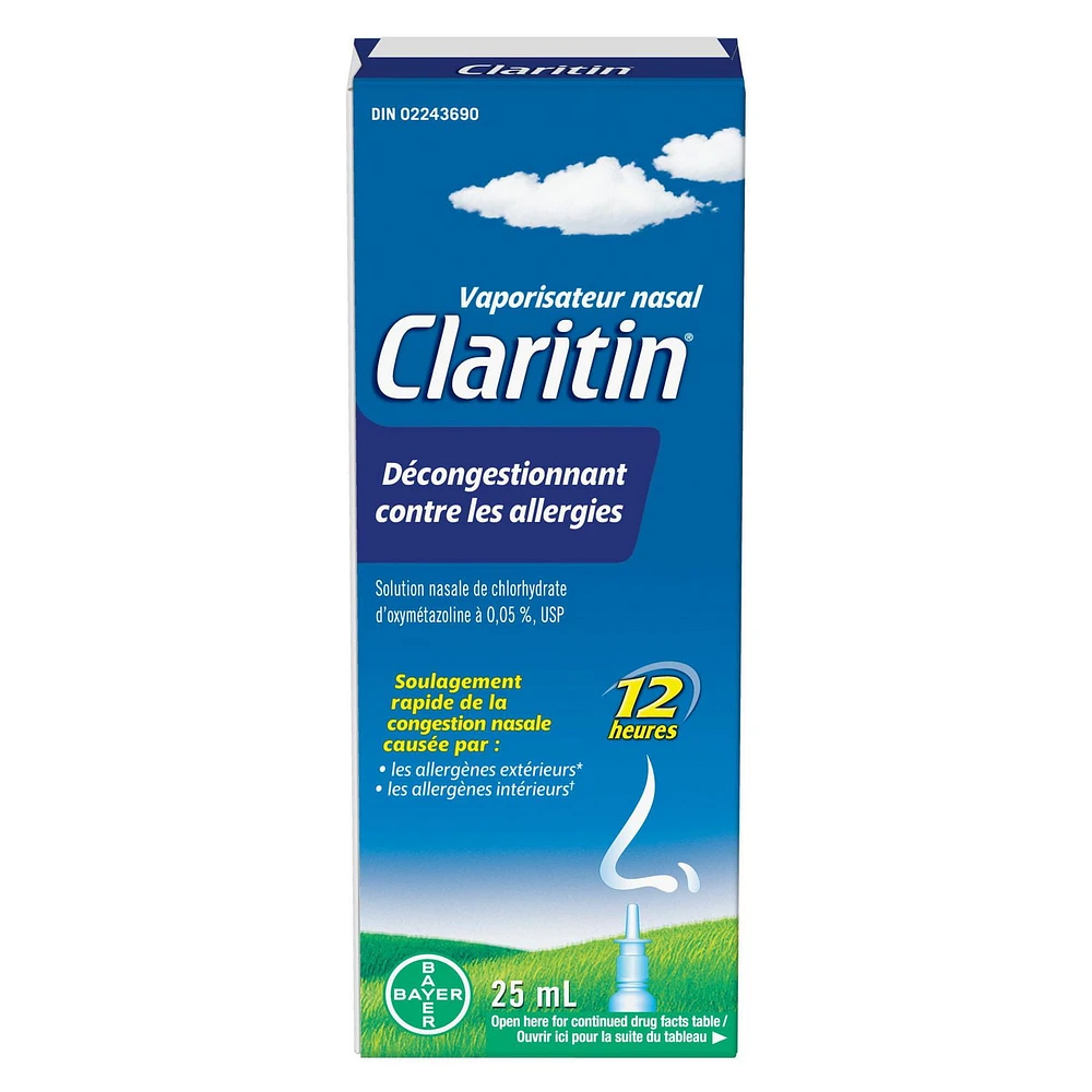 Claritin Allergy Decongestant Nasal Spray, 25mL