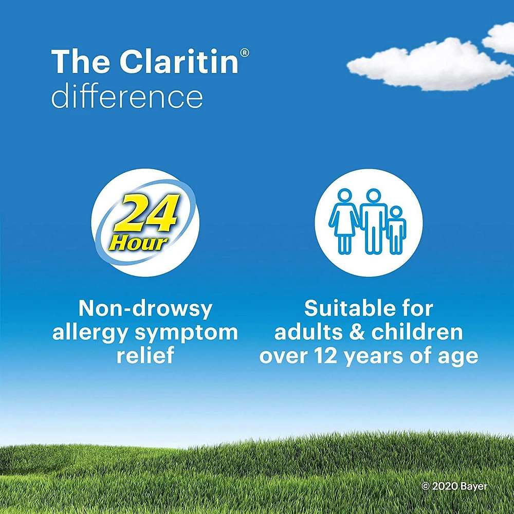 Claritin Allergy Medicine - 24 Hour Non-Drowsy Allergy Medication, Loratadine Antihistamine Pills For Allergy Relief, 20 Tablets
