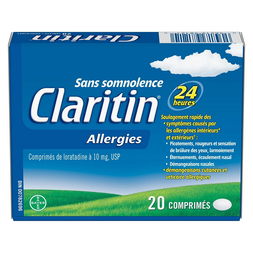 Claritin Allergy Medicine - 24 Hour Non-Drowsy Allergy Medication, Loratadine Antihistamine Pills For Allergy Relief, 20 Tablets