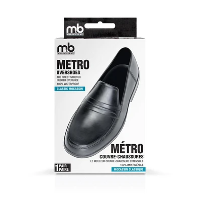 Moneysworth & Best Metro Rubber Overshoes For Men, Classic Mocassin, Waterproof and Full Coverage Protection From Rain, Snow, Dirt & Salt