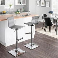 Heavenly Collection Grey Mesh Adjustable Stool SET OF 3