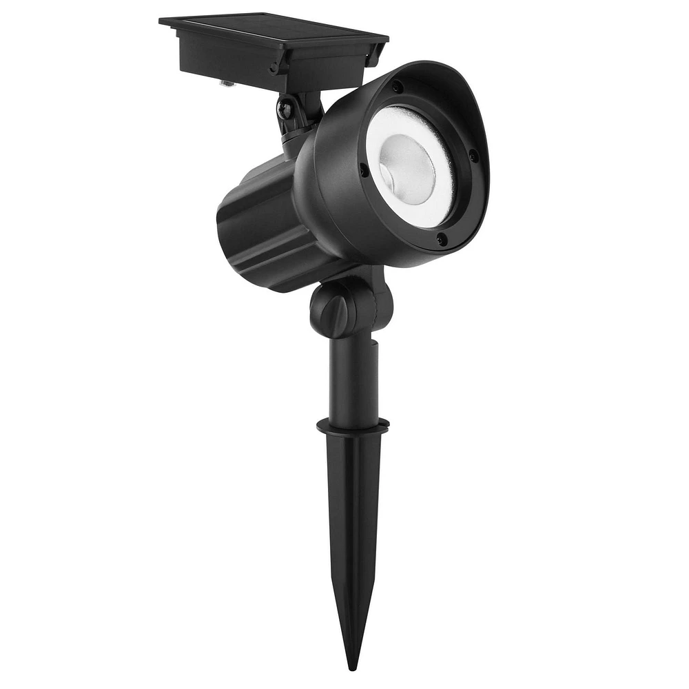 Mainstays 20 Lumen Solar Outdoor Landscape Spotlights, Black (1-Pack), MS 1PK 20L SOLAR SPOTLIGHT