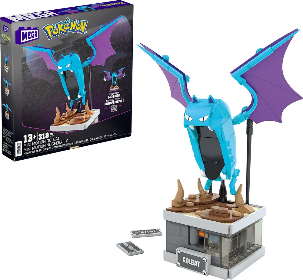 MEGA Pokemon Mini Motion Golbat Building Toy Kit (313 Pieces) for Collectors