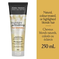 John Frieda Highlight Activating Brightening Conditioner for Restoring Faded Blonde Hair, 250 mL