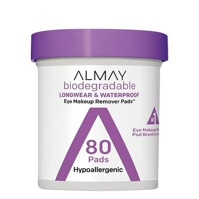 Tampons démaquillants pour les yeux Almay Lingettes biodégradables pour maquillage hydrofuge