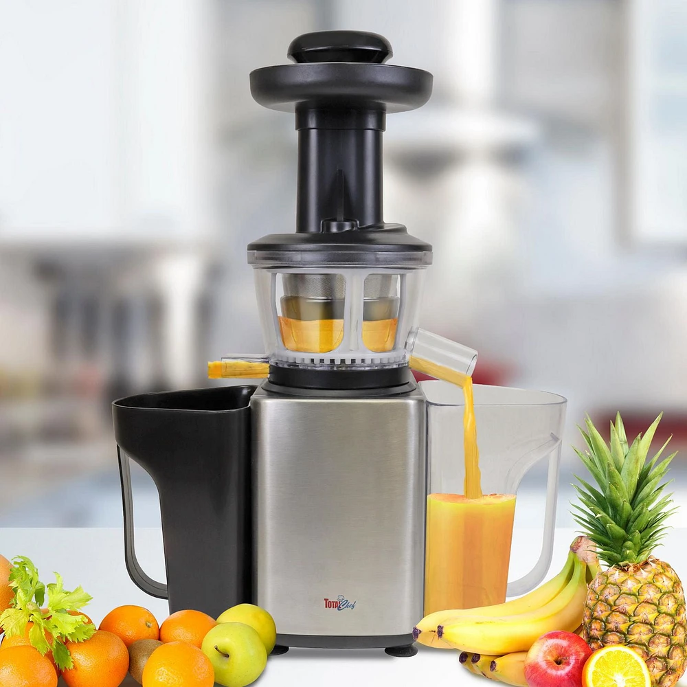 Total Chef Slow Juicer, Masticating Cold Press Extractor, Efficient Juice Extraction for Fresh & Healthy Drinks