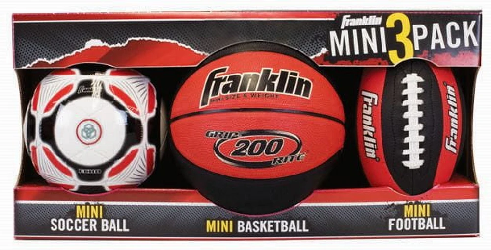 Franklin Sports 3 Pack Mini Ball Set