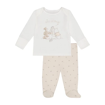 Disney Organic Cotton Winnie The Pooh unisex 2-Piece Set, Sizes:NB0M-6/9M