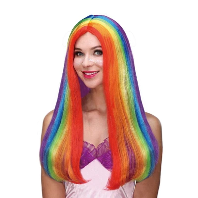 Way to Celebrate Long Rainbow Wig