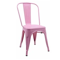 Tolix Roch Light Pink Dining Chair – Chic and Durable Metal Side Chair, Set of 2, Perfect for Restaurants and Modern Spaces Set of 4