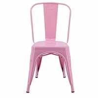 Tolix Roch Light Pink Dining Chair – Chic and Durable Metal Side Chair, Set of 2, Perfect for Restaurants and Modern Spaces Set of 4