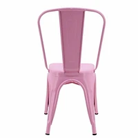 Tolix Roch Light Pink Dining Chair – Chic and Durable Metal Side Chair, Set of 2, Perfect for Restaurants and Modern Spaces Set of 4