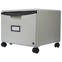 Storex One Drawer Mini File Cabinet with Lock & Casters