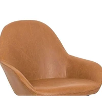 Ani arm chair dining chair in black, upholstered  PU set of 4