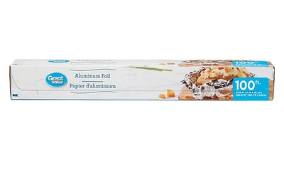 Great Value Aluminum Foil, 100 ft