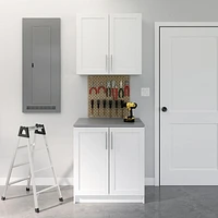 Prepac Elite Wall Cabinet with Panel Doors 12.75" D x 32" W x 30" H