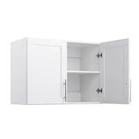 Prepac Elite Wall Cabinet with Panel Doors 16.75" D x 32" W x 24" H