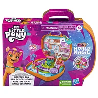 My Little Pony Mini World Magic Compact Creation Maretime Bay Toy - Portable Playset with Sunny Starscout Pony