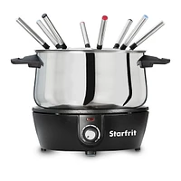 Starfrit 12-Piece Electric Fondue Set, Stainless Steel