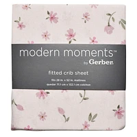 Modern Moments by Gerber Baby 1 Pack Fitted Crib Sheet, Sized 52" x 28"