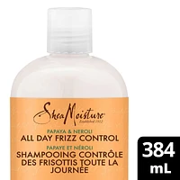 SheSheaMoisture  Frizz Control Shampoo for Dry Hair, Papaya and Neroli Sulfate Free Shampoo, 384mL