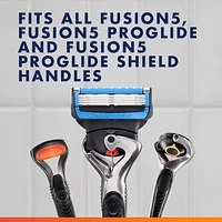 Gillette Fusion5 ProGlide Chill Razor Refills, 4 Razor Cartridges for Flexball Handle, 5-Blade Razor Blades, 2x Cooling Lubrication