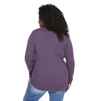 George Plus Women's Waffle Knit Henley