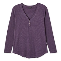 George Plus Women's Waffle Knit Henley